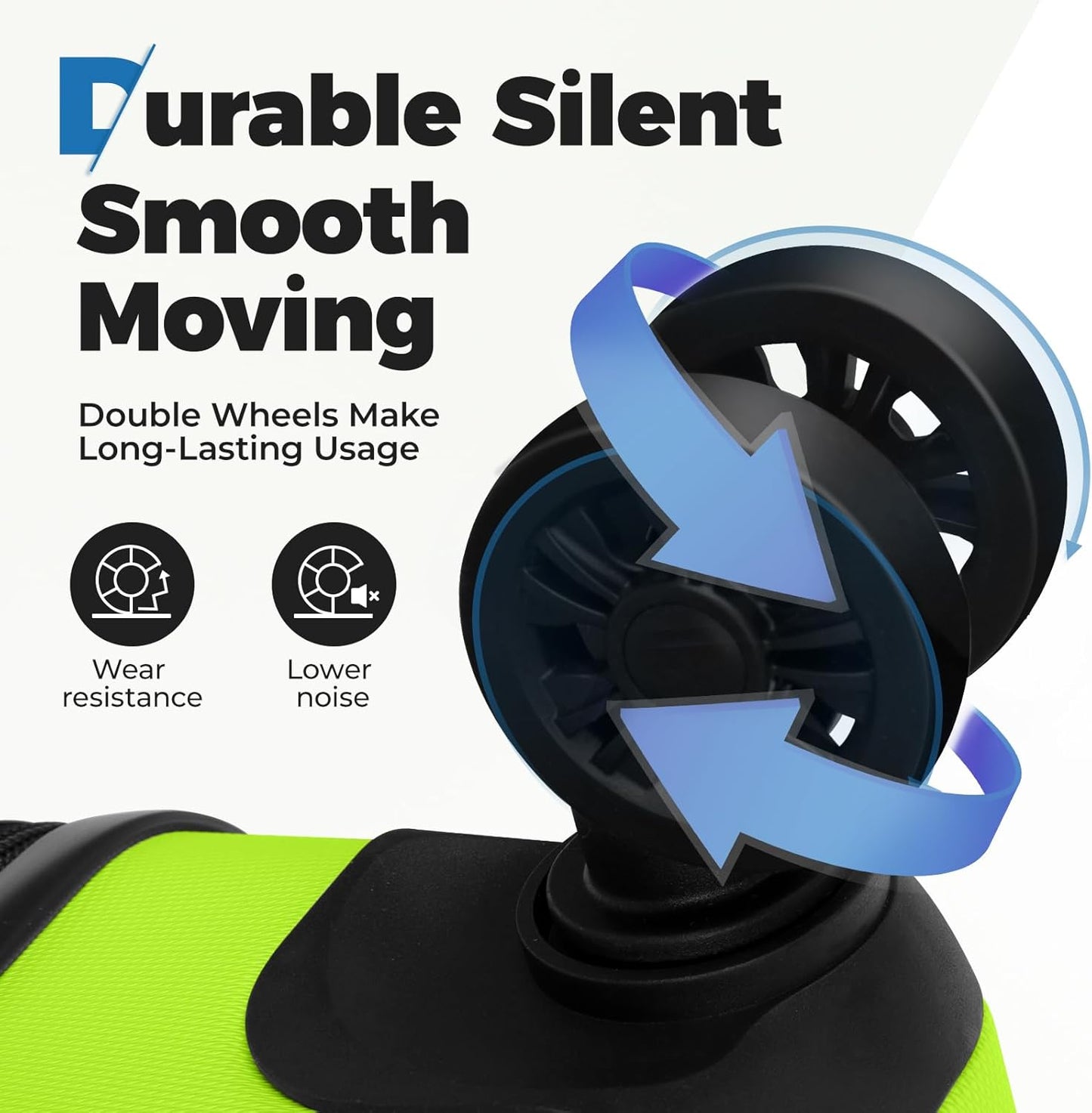 Krute Suitcases with Wheels Checked Luggage 24 Inch PC ABS Lightweight TSA Lock Travel Luggages Hard Side Suitcase