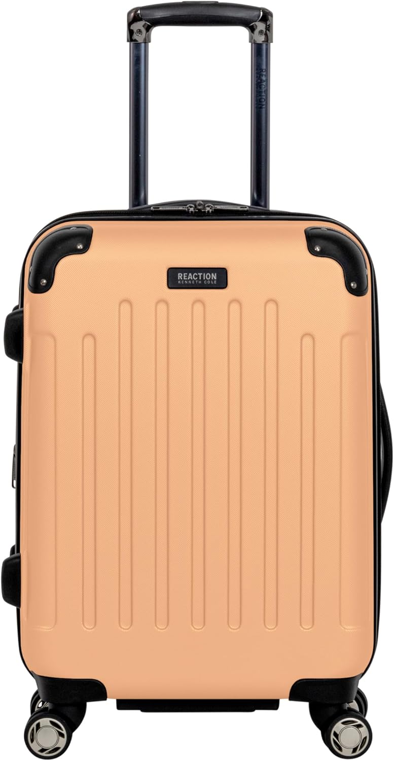 Kenneth Cole REACTION Renegade Luggage Expandable 8-Wheel Spinner Lightweight Hardside Suitcase, Dreamsicle, 20-Inch Carry On