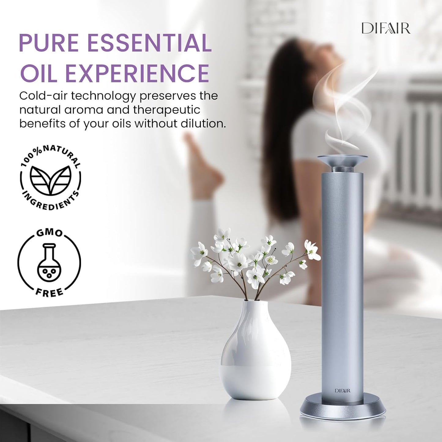 Rechargeable 10,000 mAh Aroma Diffuser - Hotel Collection Diffuser Oil Machine - Scent Diffuser for Home, Hotel, spa - Hotel Scent Diffuser - Perfect for Home Luxury scents