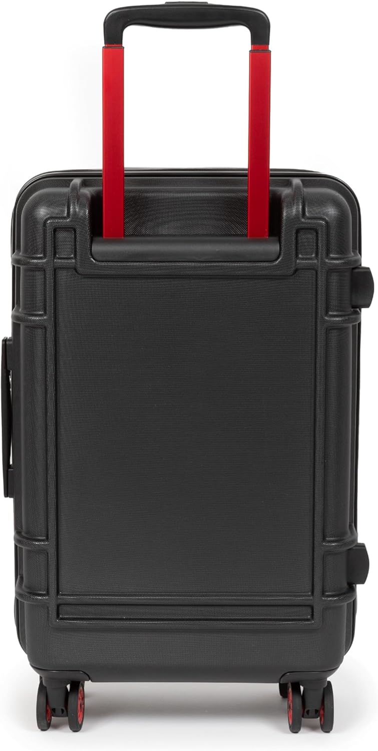 EASTPAK Resist'R Zip Cabin – 28L Hardshell Carry-On with Dual Compartments, 360° Spinner Wheels, TSA Lock & Telescopic Handle, Black