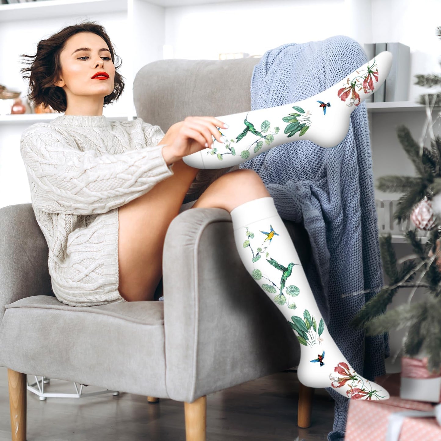 Bluemaple Compression Socks for Women & Men Circulation (6 Pairs) 15-20 mmHg is Best Support for Athletic Running Cycling