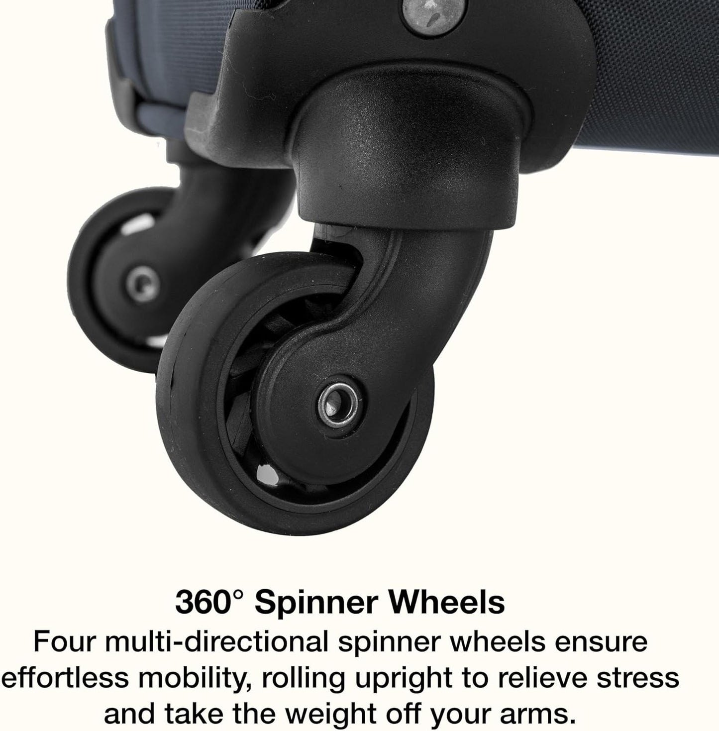 U.S. Traveler Anzio Softside Expandable Spinner Luggage, Dark Grey, Checked-Medium 26-Inch