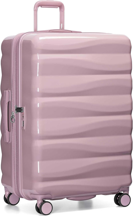 Traveler's Choice Edinburgh II Hardside Spinner Luggage, TSA Lock, Pink, 29" Large