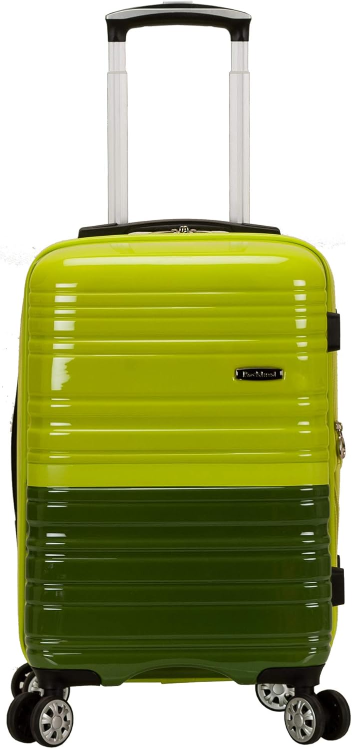 Rockland Melbourne Hardside Expandable Spinner Wheel Luggage, Two Tone Green, 2-Piece Set (20/28) (F225-2TONEGREEN)