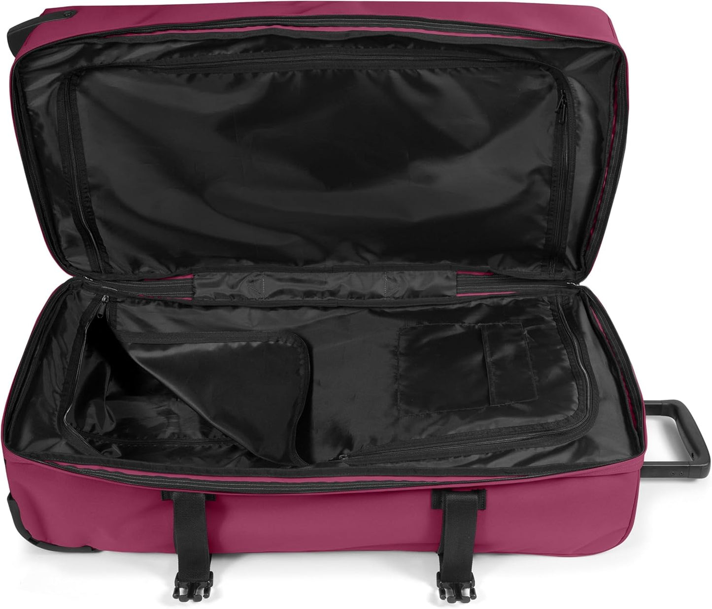 EASTPAK Tranverz L – 121L Large Wheeled Luggage with Dual Compartments, TSA Lock, Compression Straps & Smooth-Wheeling System, Wine Burgundy