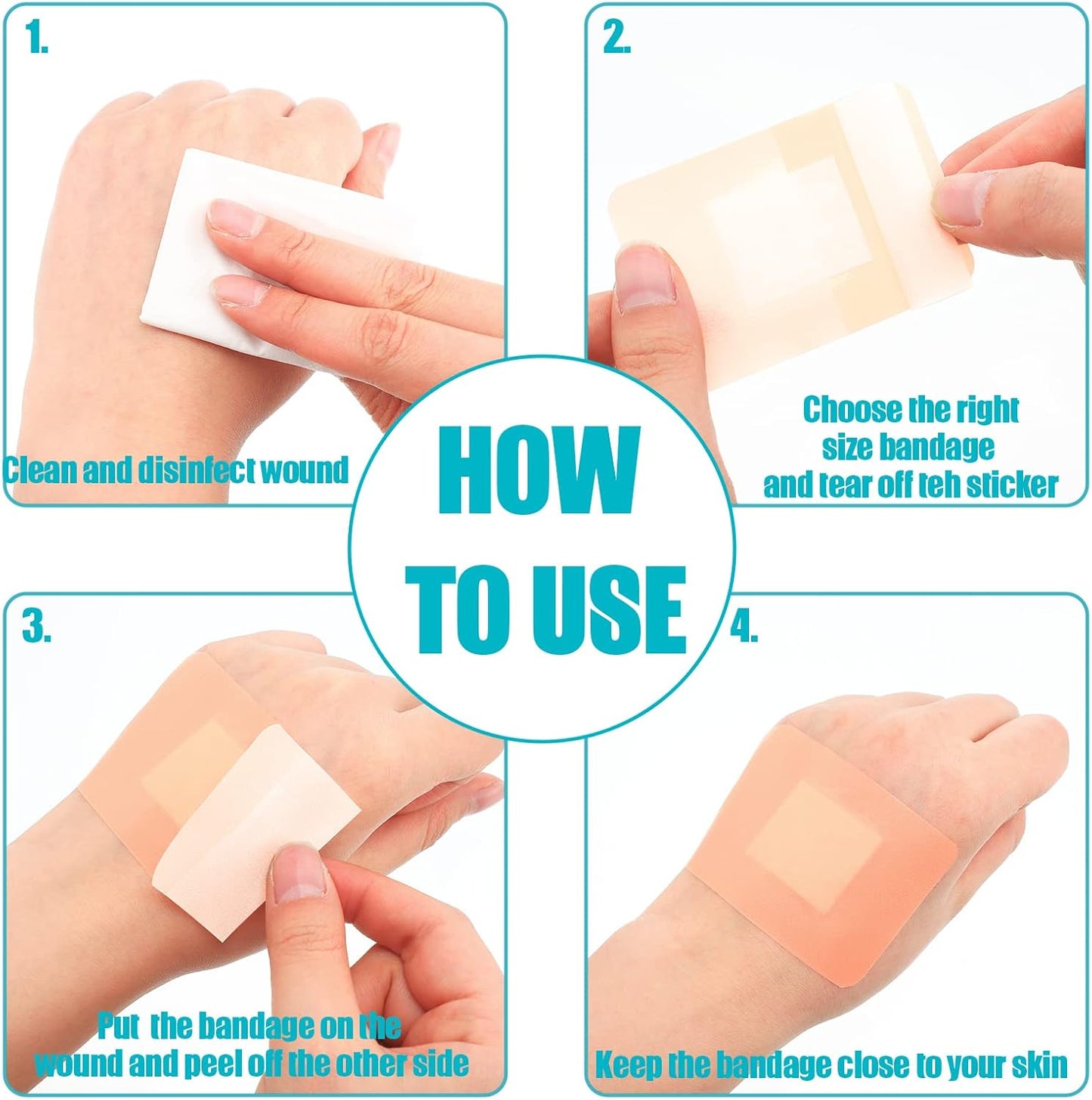 Lounsweer 720 Pcs Assorted Bandages Variety Pack Bulk First Aid Kit Refill Supplies Flexible Fabric Adhesive Breathable Fingertip Knuckle Spot Bandages Waterproof for Arms Knees Wound Care Scrapes