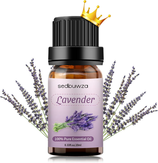 Sedbuwza Lavender Essential Oil, Pure Organic Lavender Fragrance Oil for Diffuser, Humidifier, Soap, Candle, Perfume