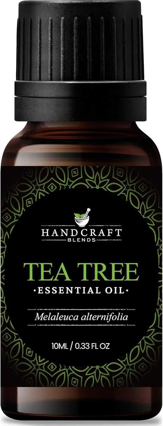 Handcraft Blends Tea Tree Essential Oil – 0.33 Fl Oz – 100% Pure and Natural – Premium Grade Essential Oil for Diffuser and Aromatherapy, Skin, Massage, Candle and Soap Making Fragrance