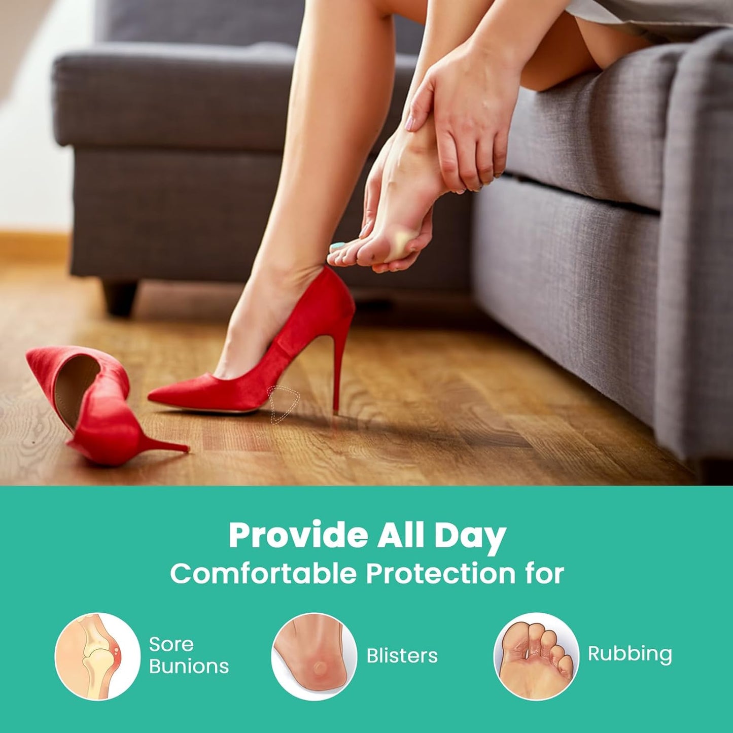 Gel Blister Bandages Blister Pads - Welnove 20ct Blister Cushions - Waterproof Hydrocolloid Bandages for Feet, Fingers, Toes, Heel, Moleskin for Blister Prevention (Spot Pack)