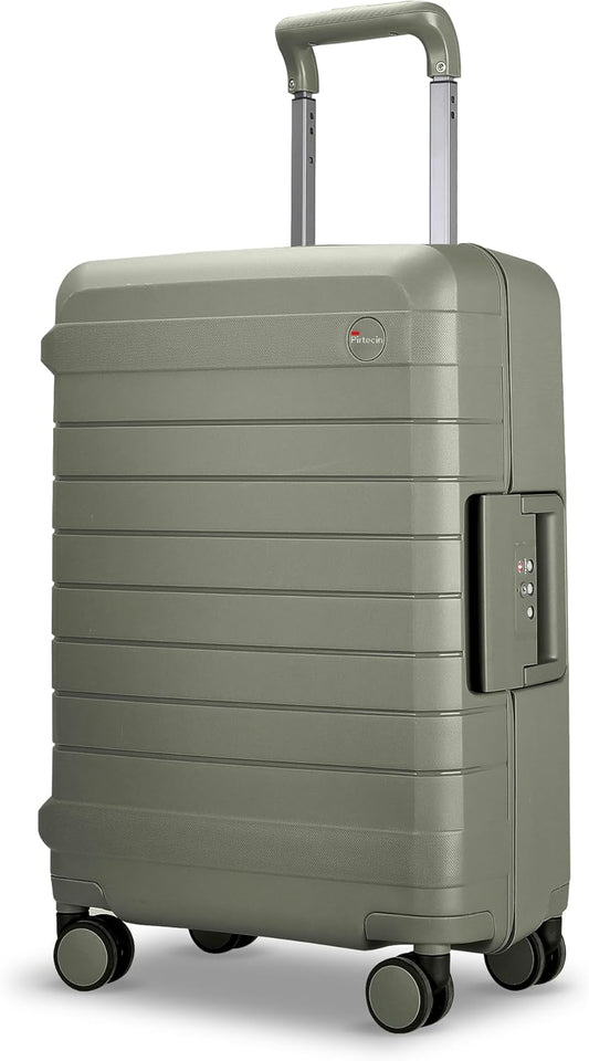 28 Inch Luggage with Spinner Wheels, Hardside Zipperless Large Checked Luggage with TSA Lock, Durable Rolling Suitcase, Green