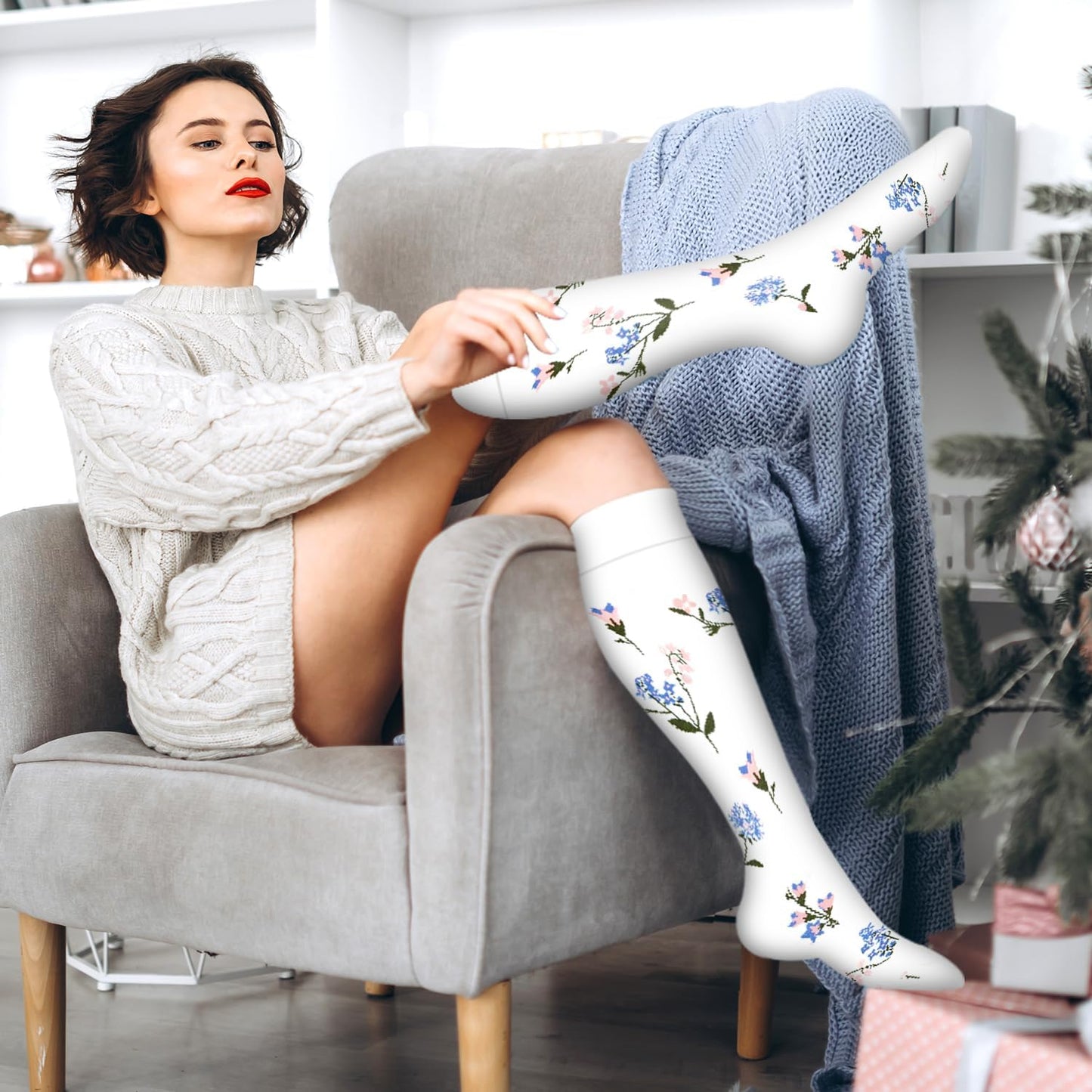 Bluemaple Compression Socks for Women & Men Circulation (6 Pairs) 15-20 mmHg is Best Support for Athletic Running Cycling