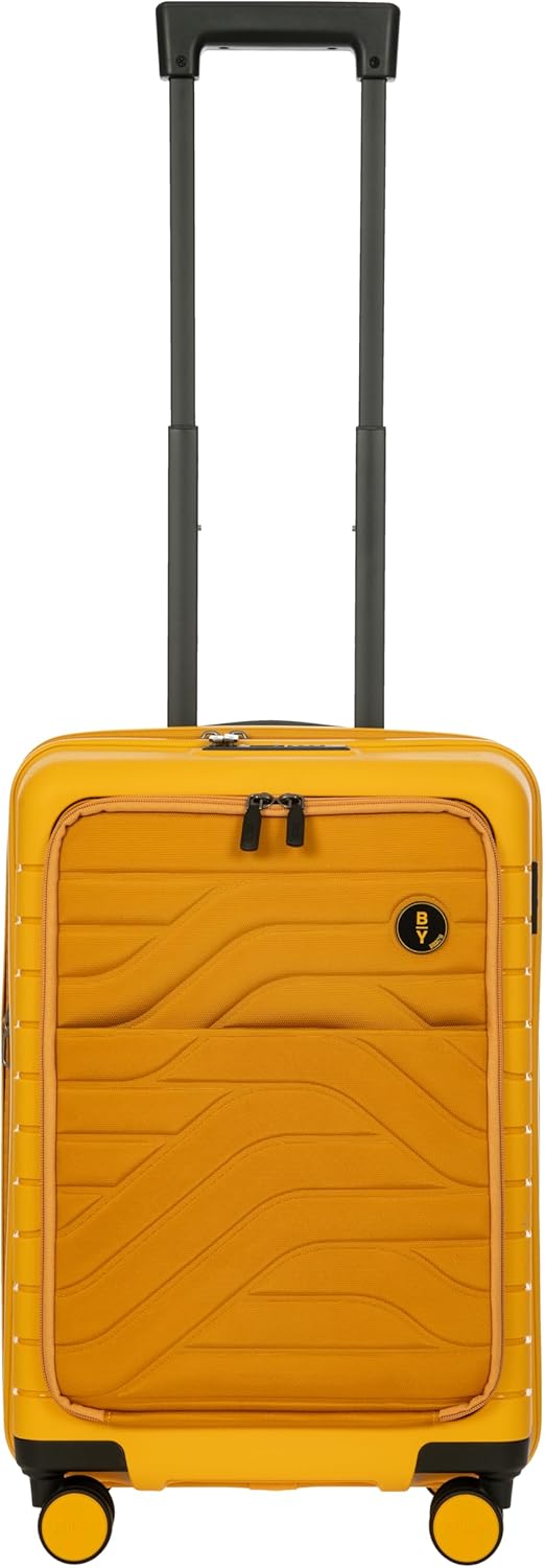 Bric's B|Y Ulisse Spinner Carry-On Suitcase, Lightweight Expandable Hard Shell Luggage with TSA Lock and Smooth 360° Wheels 21 Inch – Mango