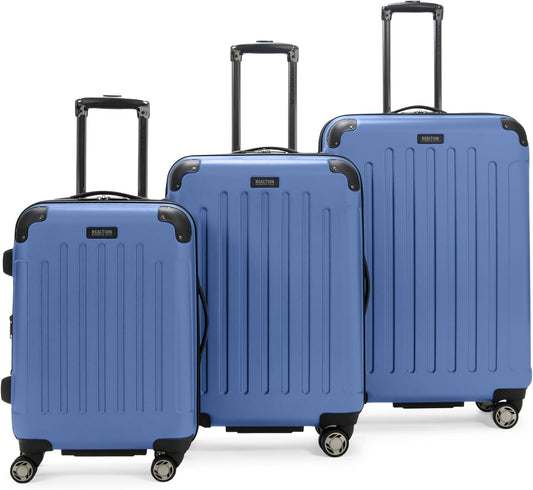Kenneth Cole Reaction Renegade Luggage Expandable 8-Wheel Spinner Lightweight Hardside Suitcase, Periwinkle Blue, 3-Piece Set (20"/24"/28")