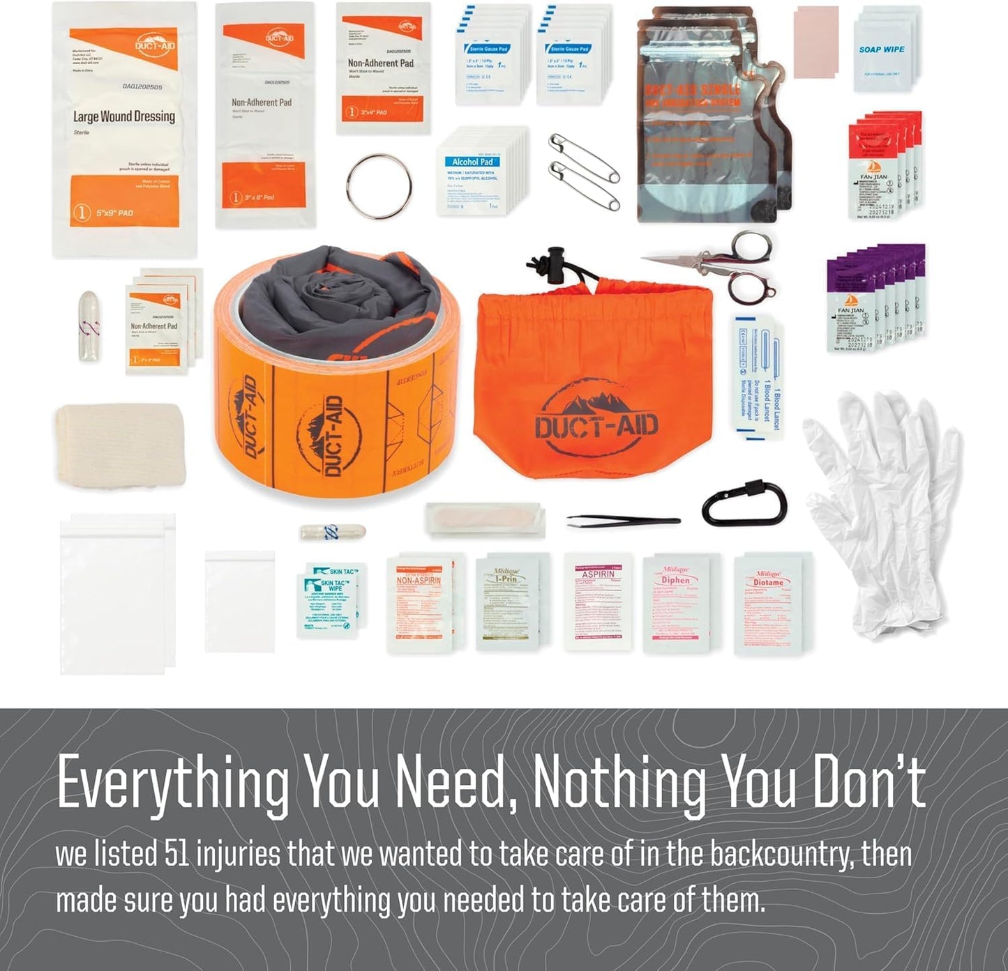 Compact First Aid Kit, Medical Grade Adhesive, Emergency Response Kit, 1 Pound (Full Kit, 2, Count)