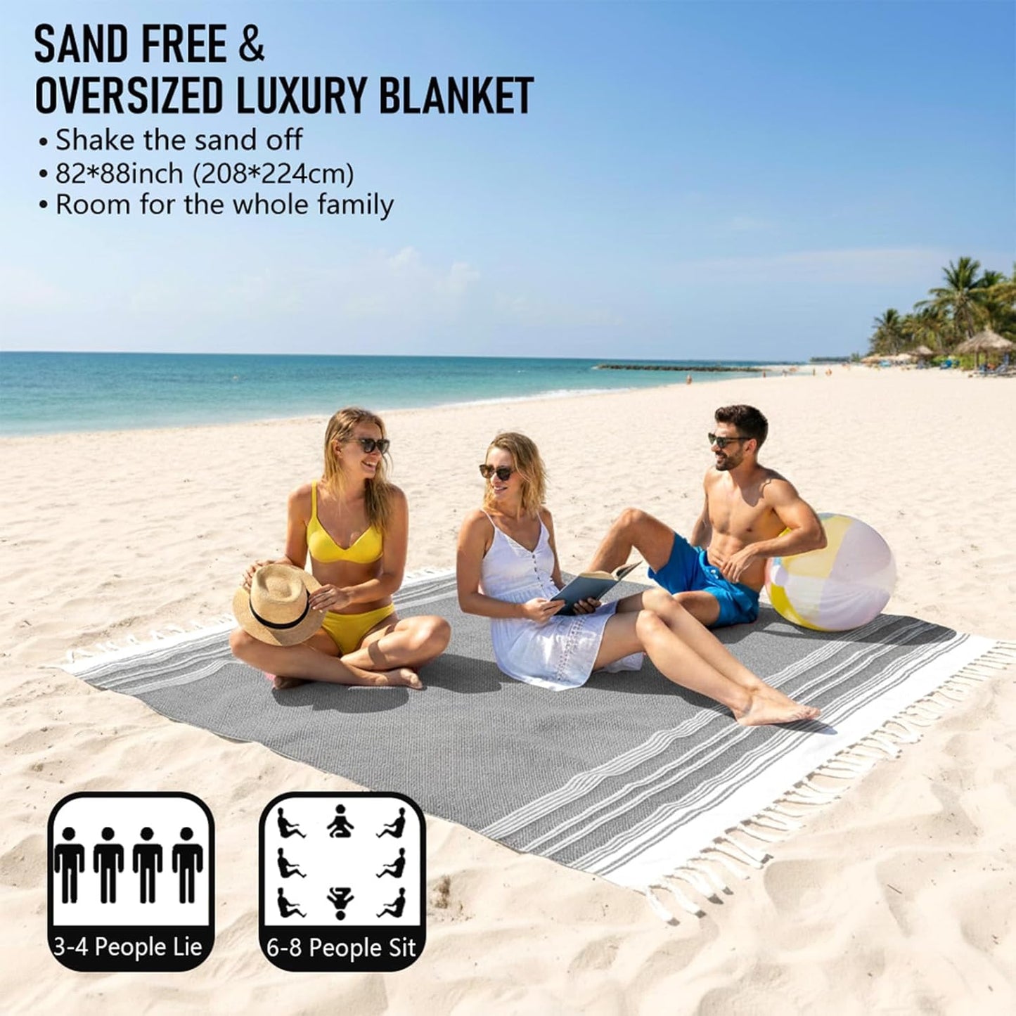 Large Throw Blanket Yoga Blanket Turkish Beach Towel Mens Birthday Gift Idea Dad Father Day Husband Brother Uncle Boyfriend Male Grandpa Him Appreciation Thank You Retirement 60th 50th 40th 30th