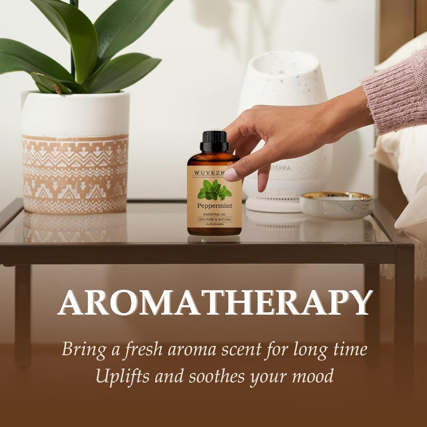 Peppermint Essential Oils 240ML, Pure Peppermint Essential Oil for Aromatherapy Diffuser - 8 Fl Oz