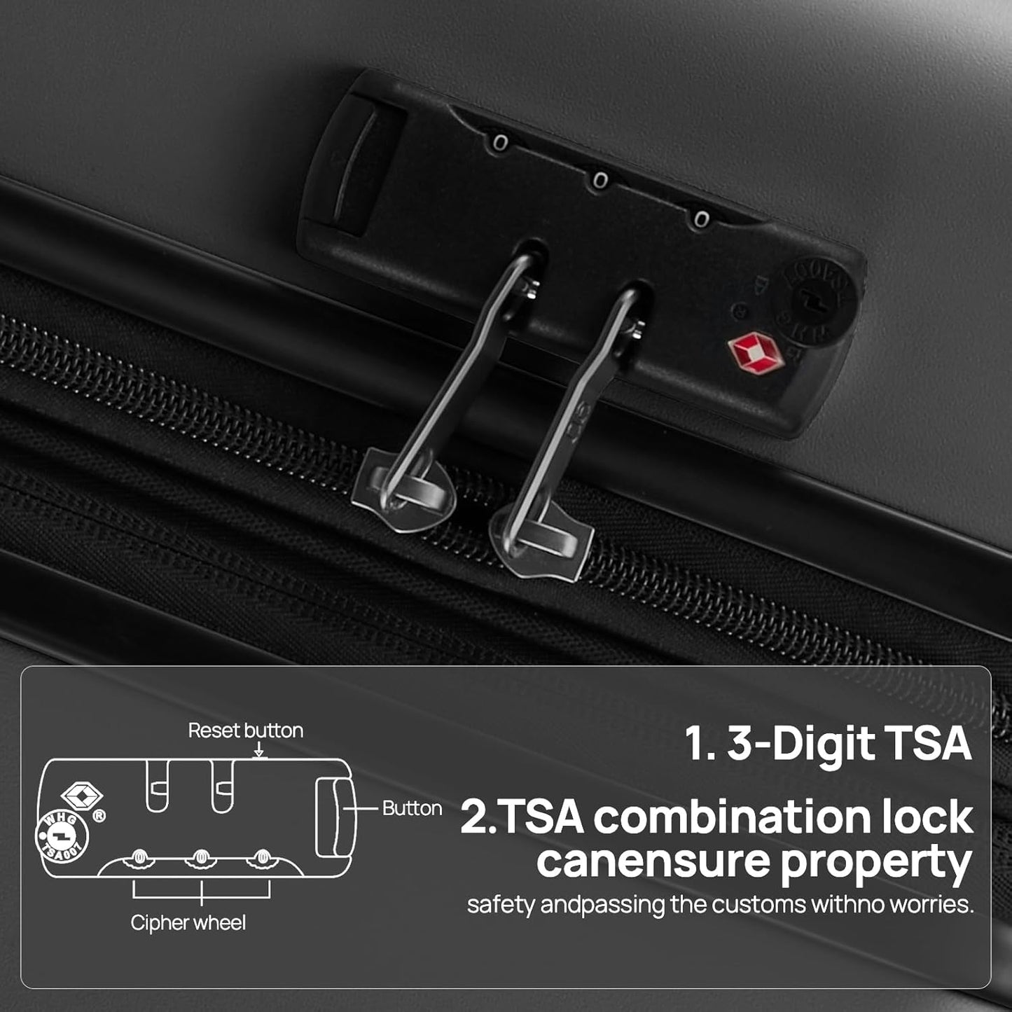 NINETYGO Carry On Luggage 22x14x9 Airline Approved, 20 Inch Luggage with Smooth Double Spinner Wheels, Hard Shell PC+ABS Suitcase Carry-On, Lightweight Travel Luggage, TSA Approved (Black, Andes)