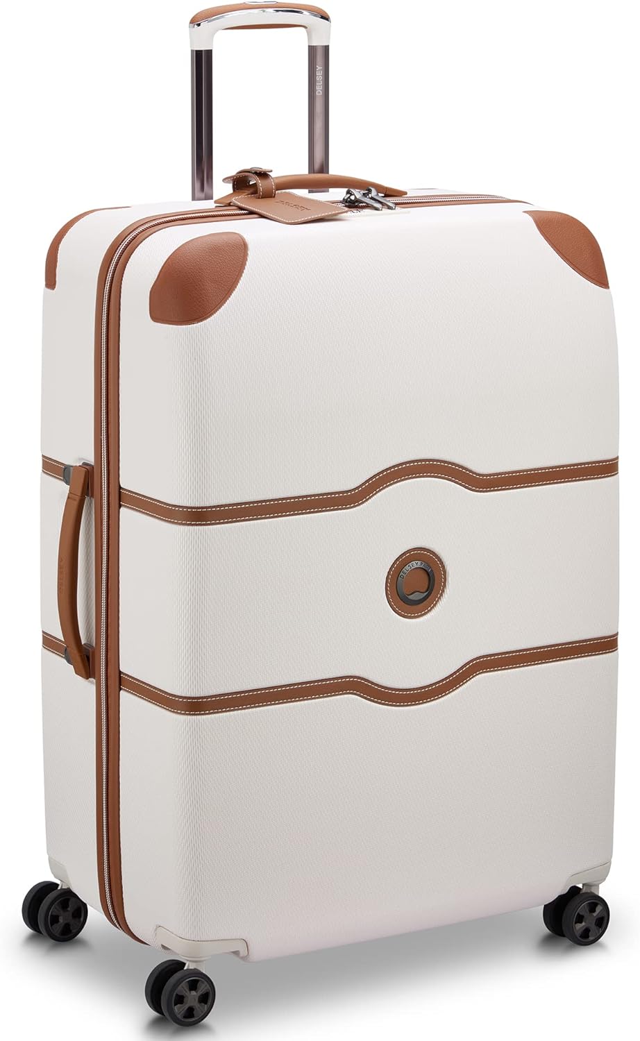 DELSEY PARIS Chatelet Air 2.0 Hardside Luggage with Spinner Wheels, Angora, Checked-Large 28 Inch