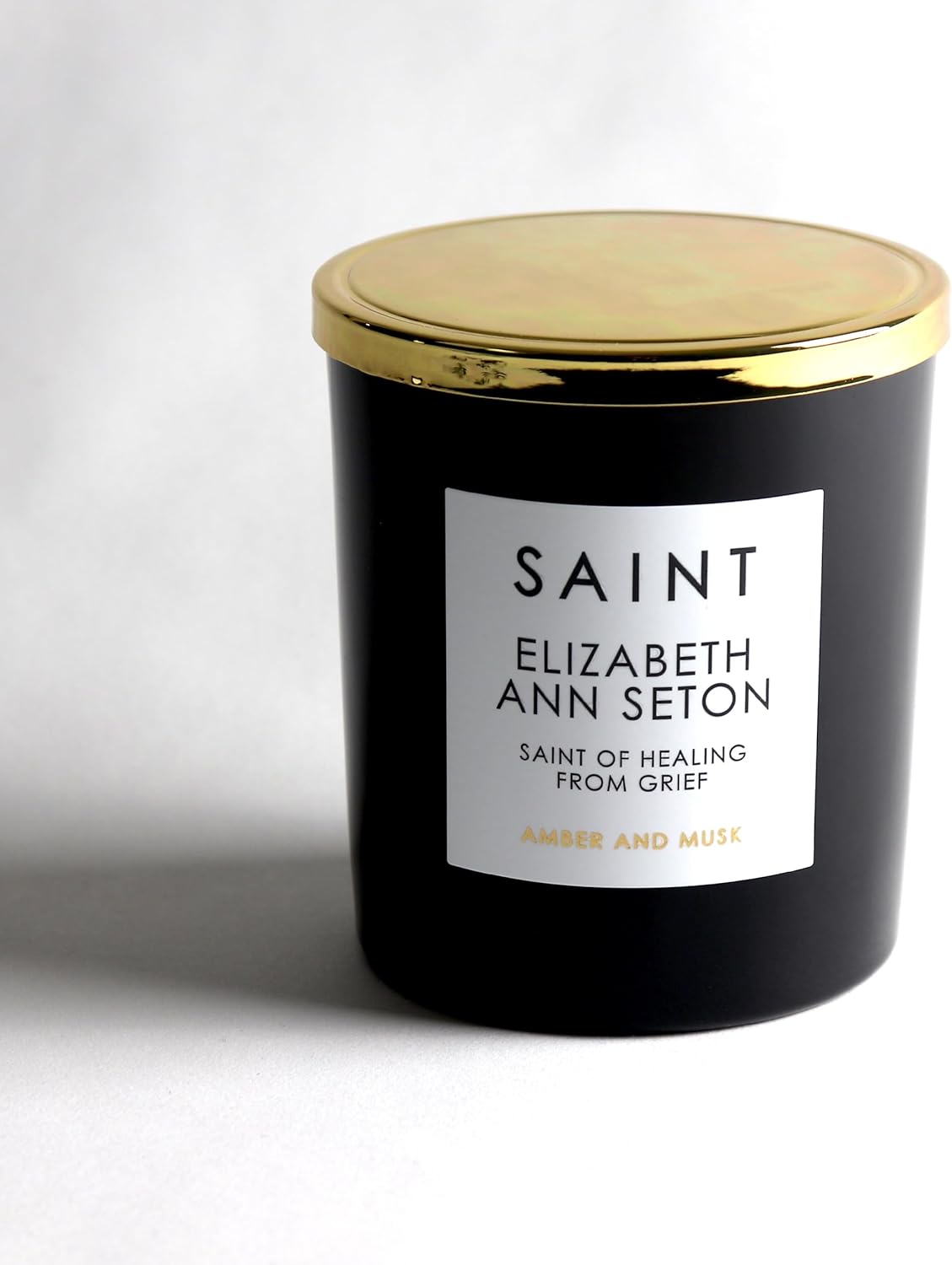 SAINT Elizabeth Ann Seton Scented Candle with Prayer and Prayer Coin, Saint of Healing and Grief, Soy Coconut Aromatherapy Candle with 50 Hour Burn Time