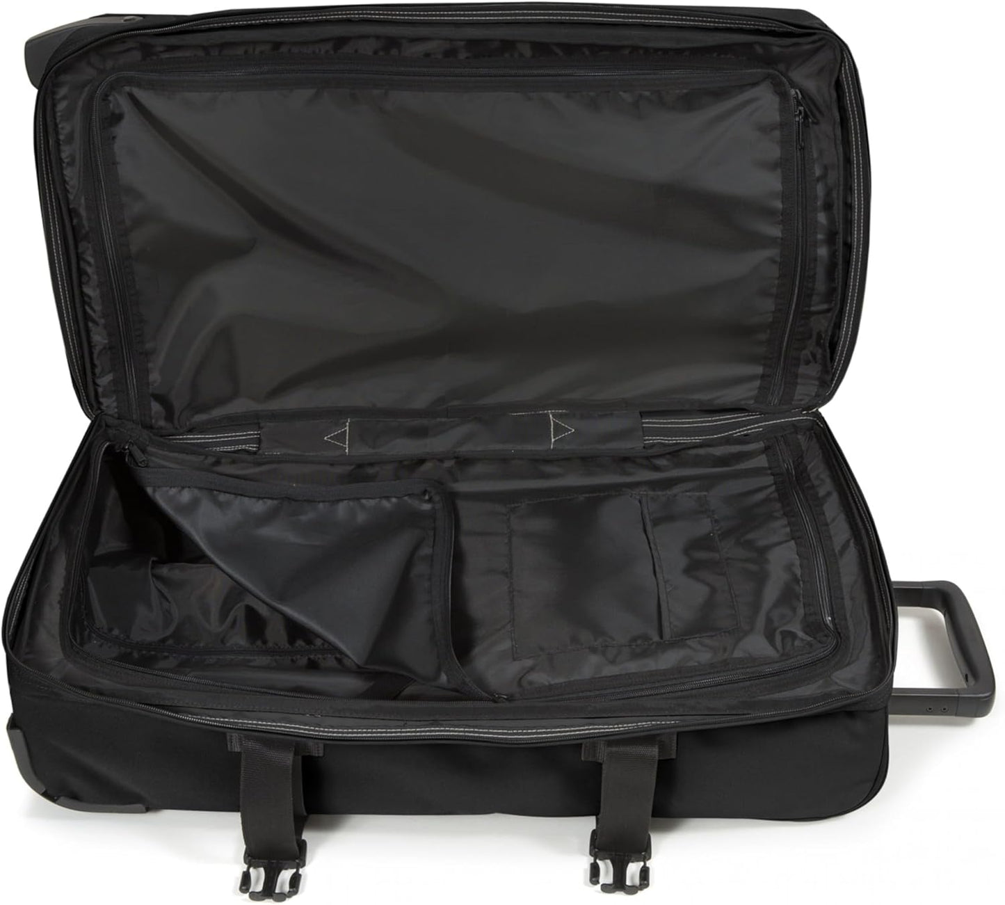 EASTPAK Tranverz M – 78L Large Wheeled Luggage with Dual Compartments, TSA Lock, Compression Straps & Smooth-Wheeling System, Black