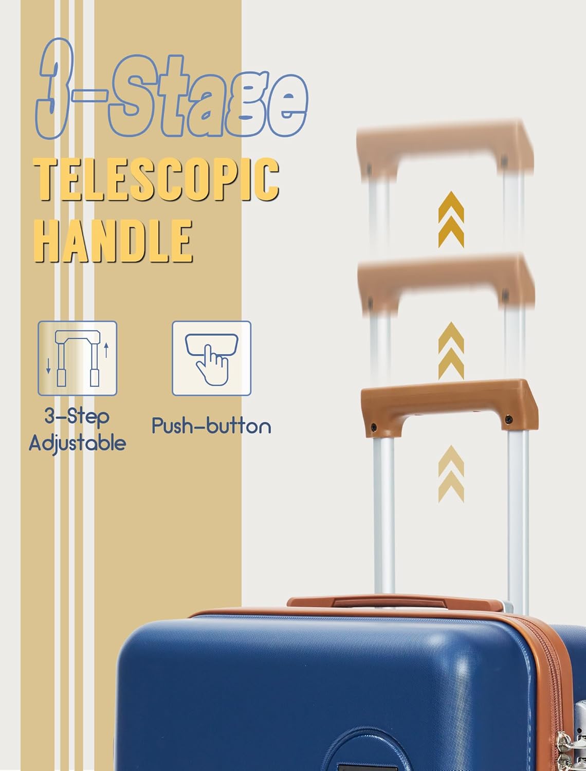 Luggage Sets 5 Piece, Suitcases with Wheels, Hardshell Suitcase Set, ABS Carry on Luggage Set with TSA Lock, Travel Luggage