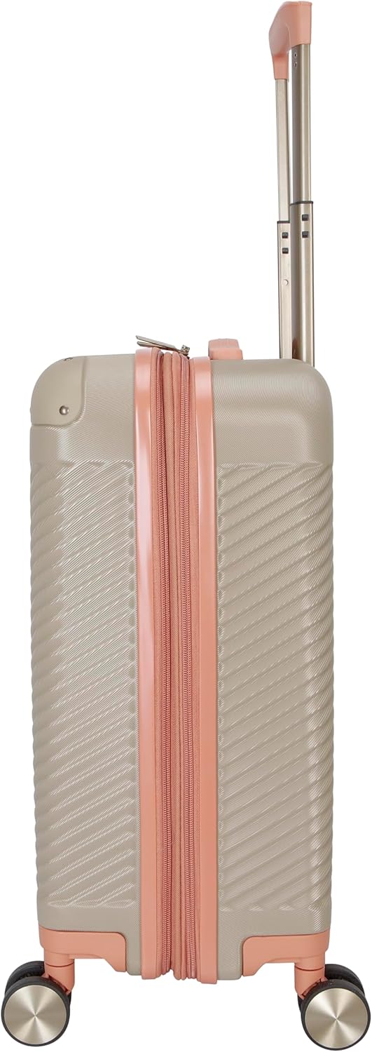 Dockers Spectra Hardside Expandable 8-Wheel Spinner Travel Luggage, Timberwolf, 20-Inch Carry On