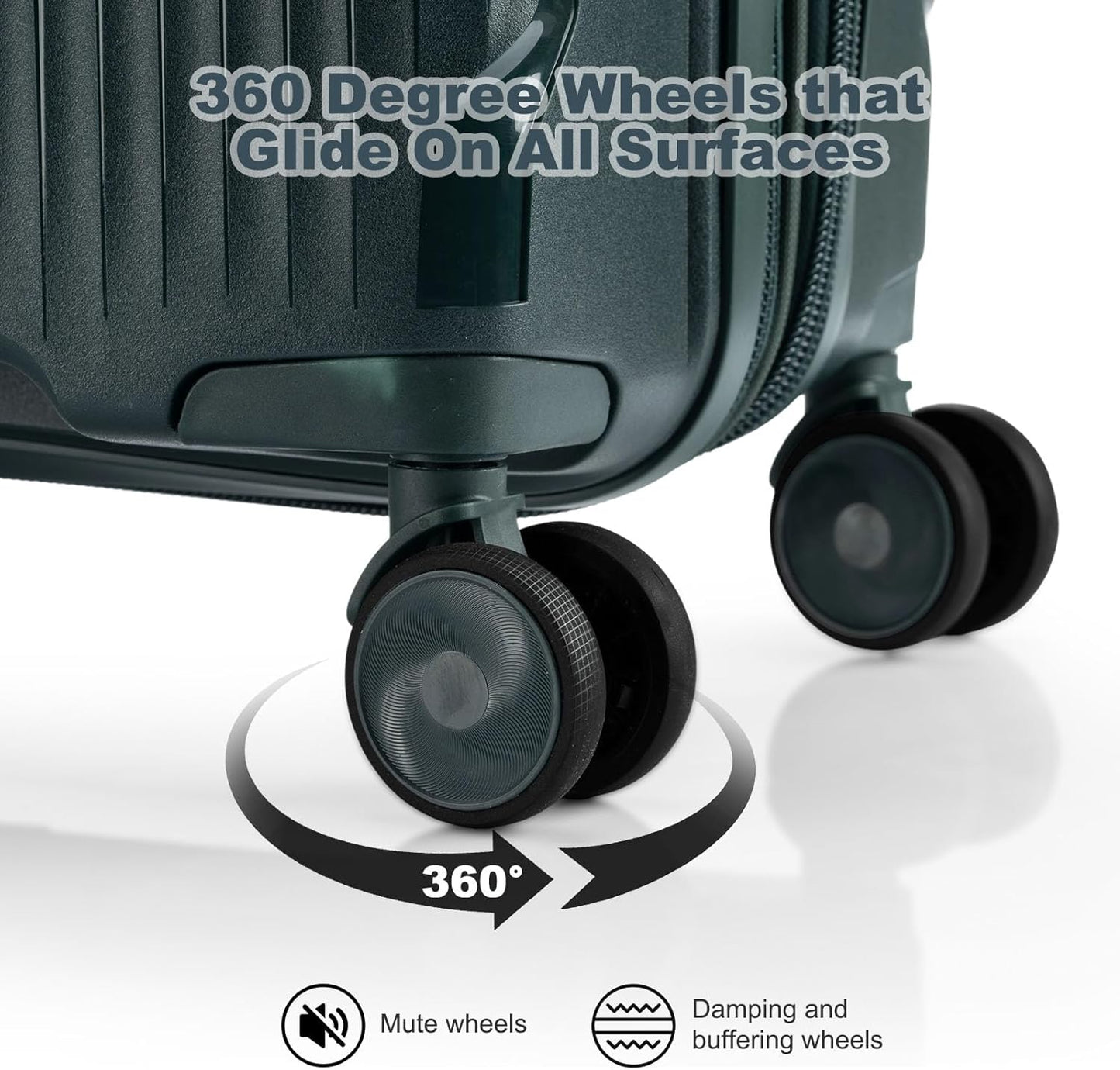 Nazhura Luggage Set, 3-Piece Hardside Suitcase Set, 20-inch Carry On, 24-inch, 28-inch Luggage