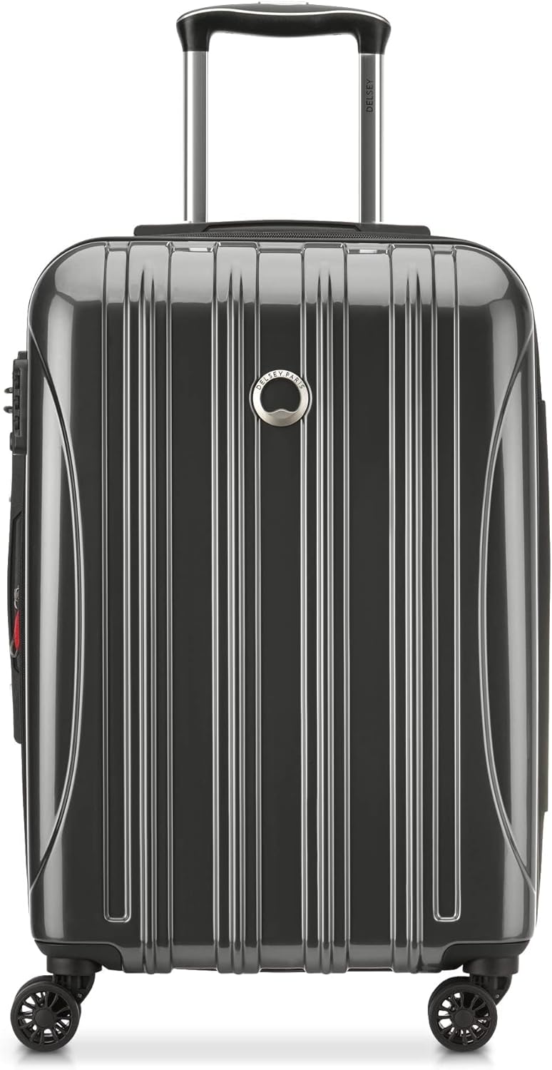 DELSEY PARIS Helium Aero Hardside Expandable Luggage with Spinner Wheels, Titanium, 3-Piece Set (21/24/28)