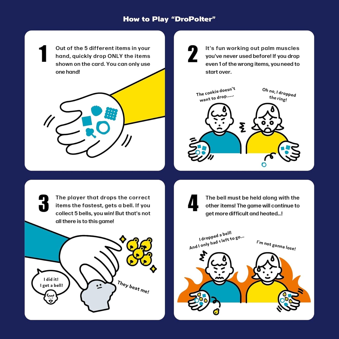 Oink Games DroPolter – Fast-Paced Ghost Memory Party Game | 2–5 Players | Ages 6+ | Portable Travel Game