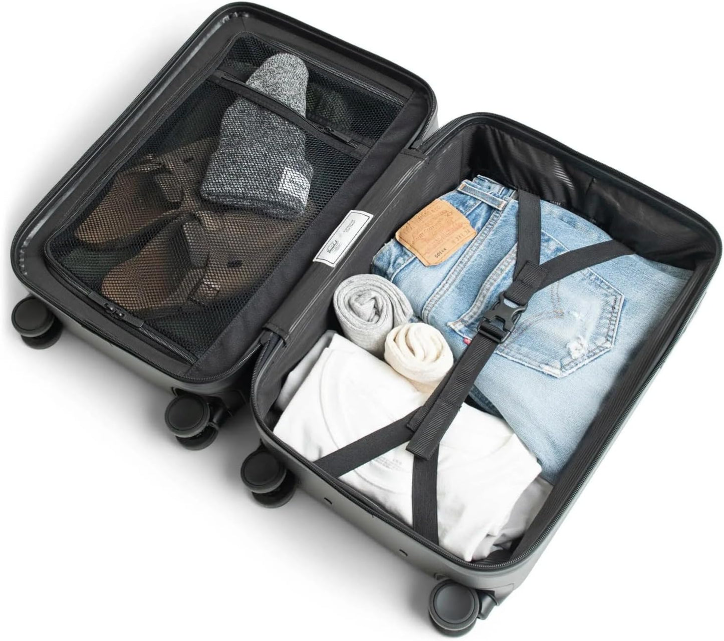 Herschel Supply Co. Unisex Heritage Hardshell Luggage, Moonbeam, Carry on - 19 Inch