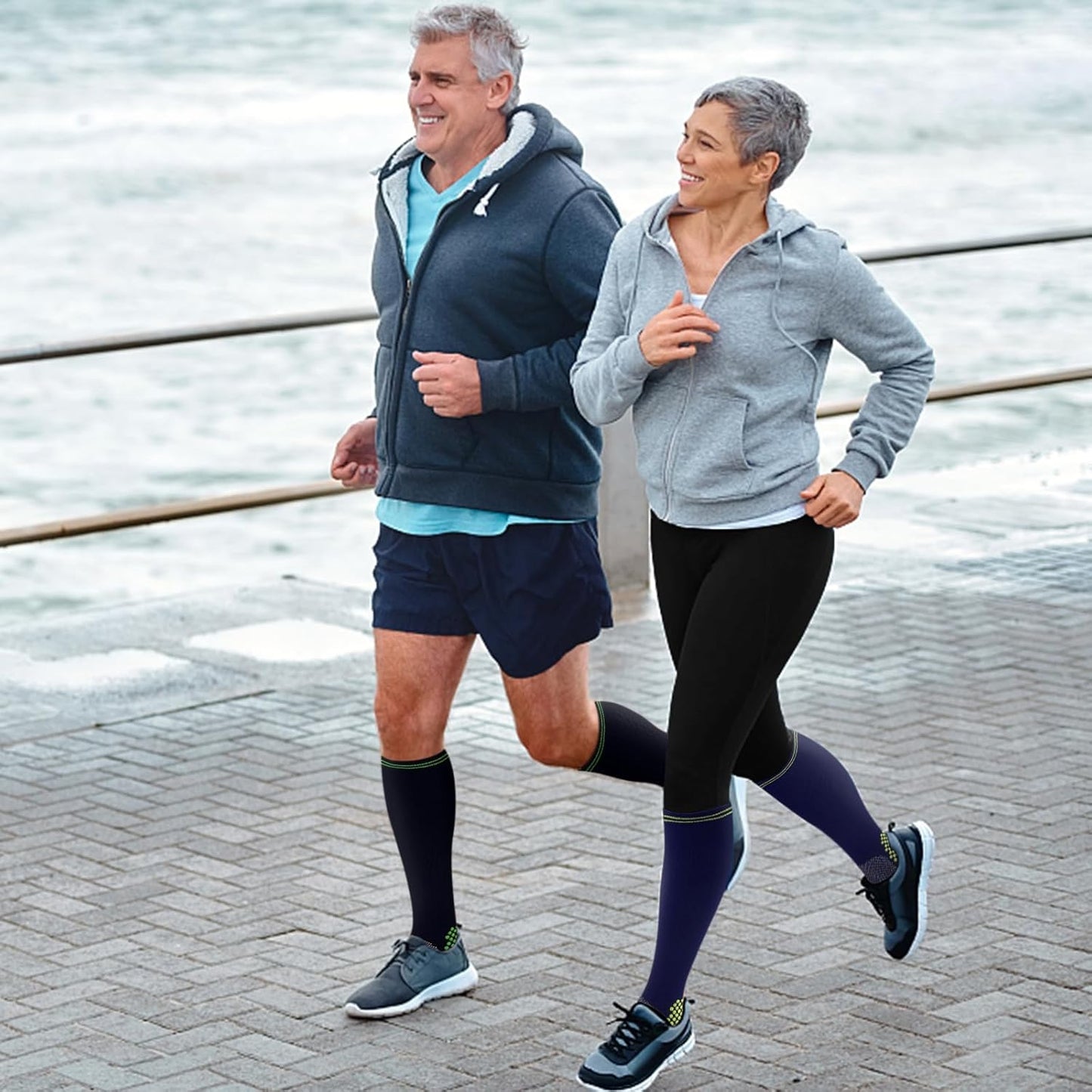 30-40mmHg Medical Graduated Compression Socks for Women&Men Circulation-Compression Stockings-Knee High Socks for Support,Hiking,Running