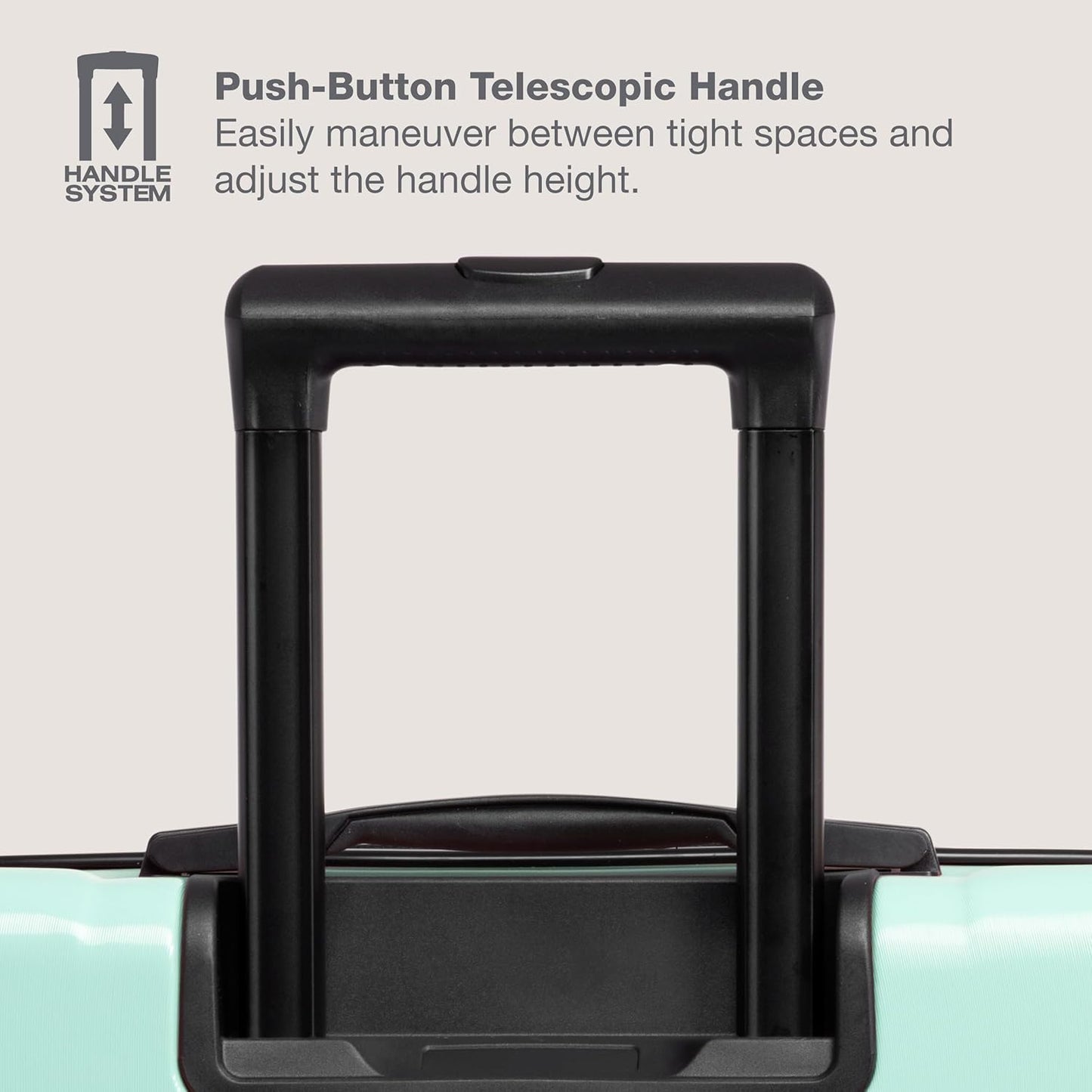 U.S. Traveler Boren Polycarbonate Hardside Rugged Travel Suitcase Luggage with 8 Spinner Wheels, Aluminum Handle, Mint, Carry-on 22-Inch, USB Port