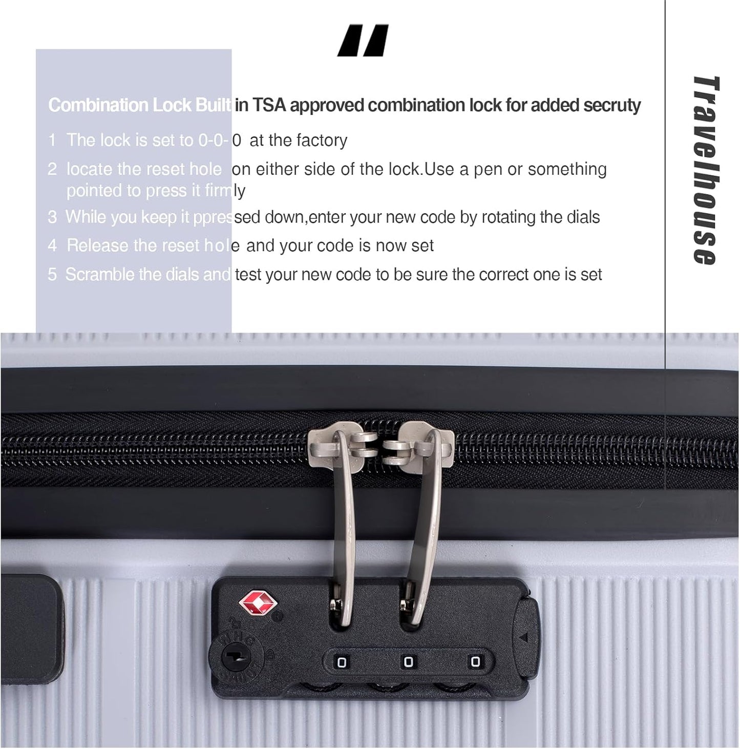 Luggage 3 Piece Sets Suitcase Set with Double Spinner Wheels, Lightweight Carry On Hardside Travel Luggage with TSA Lock, (20/24/28) (Silver)