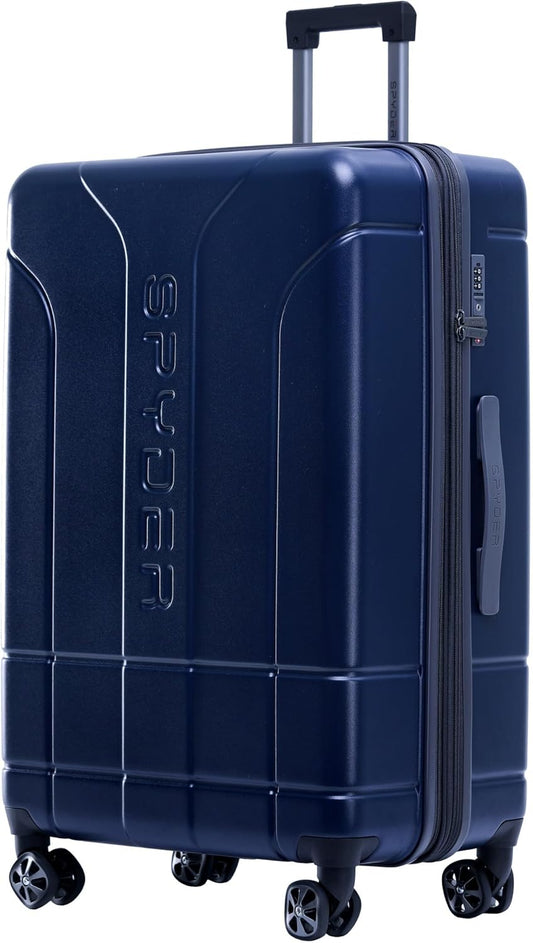 Spyder Carve 29 Inch Large Checked Luggage Expandable Hardside Upright Suitcase, Navy