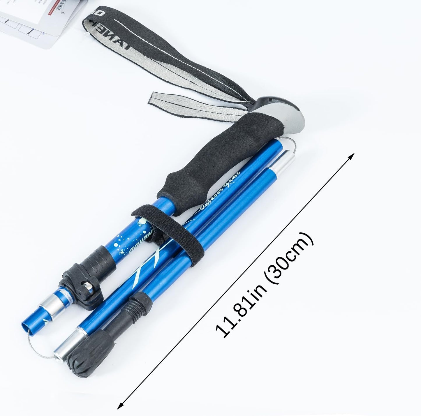 Single Trekking Pole | 7075 Aluminum Anti-Shock, Ultralight, Adjustable & Collapsible Hiking Stick