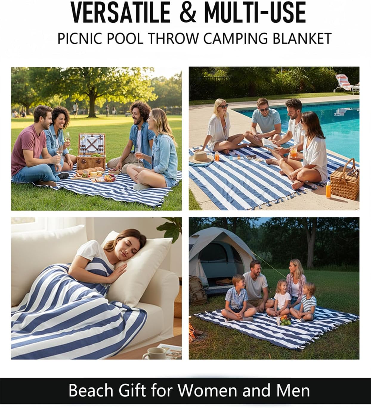 Oversized Turkish Beach Towel Blanket Cotton Giant XL Sandproof Towels Huge Linen XXL Extra Large Big Throw Quilt Blankets for Adults Cloud Travel Camping Glamping Accessories Essentials