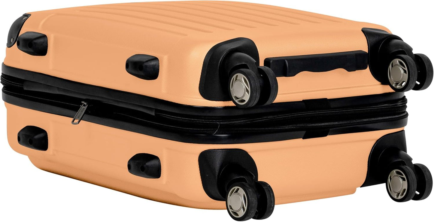 Kenneth Cole REACTION Renegade Luggage Expandable 8-Wheel Spinner Lightweight Hardside Suitcase, Dreamsicle, 20-Inch Carry On