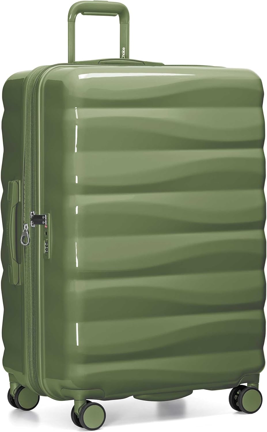 Traveler's Choice Edinburgh II Hardside Spinner Luggage with TSA Lock, Green, 29" Large