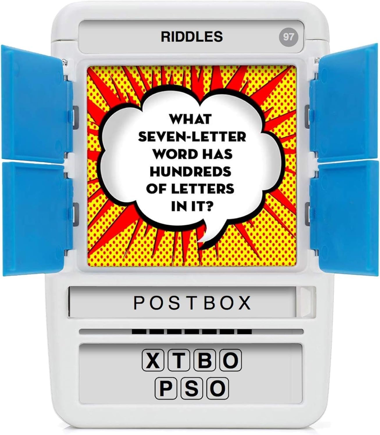 100 PICS Riddles Travel Game - Guess 100 Riddles | Flash Cards with Slide Reveal Case | Card Game, Gift, Stocking Stuffer | Fun for Kids and Adults | Ages 6+