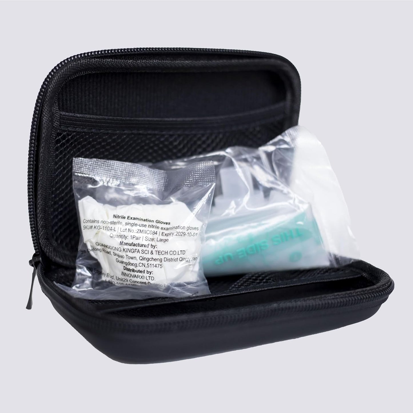 Compact Convenience Kit with Medical Grade Components That can Also Carry NARCAN Nasal Spray to Aid in an Emergency