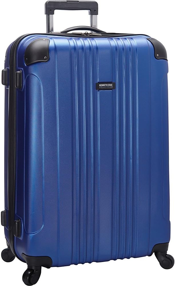 Kenneth Cole REACTION Out of Bounds Lightweight Hardshell 4-Wheel Spinner Luggage, Cobalt Blue, 28-Inch Checked