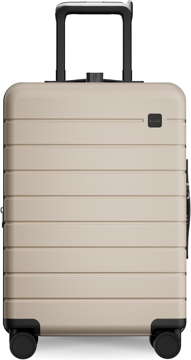 LUGGEX Carry On Luggage HUP3, Accelerate Access with DiHook, Handy Pouch, 20 inch Expandable Hard Shell Suitcases with Spinner Wheels (HX-Core)