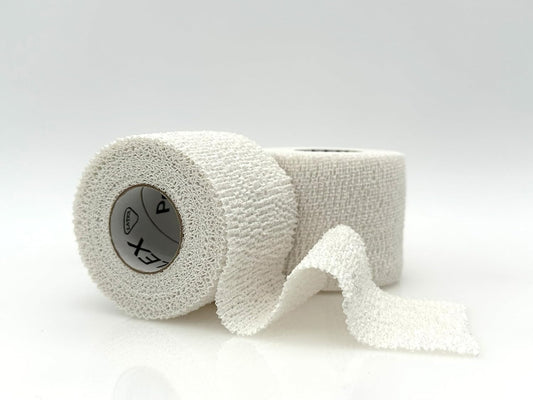 PowerFlex – Self-Adhering Sports Wrap for Injury Prevention & Post-Injury Stability – Medical-Grade, Sweat & Water Resistant First Aid Wrap for Athletes - White, 2 inch, 2 Rolls