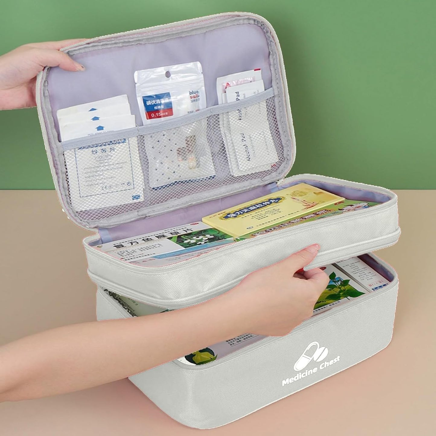 First Aid Bag Empty, First Aid Kit Storage Bag, Small Medical Bag, Medical Travel Case First Responder Emergency Storage Compact Medicine Bags for Car Home Office Kitchen Sport Outdoors (Gray)