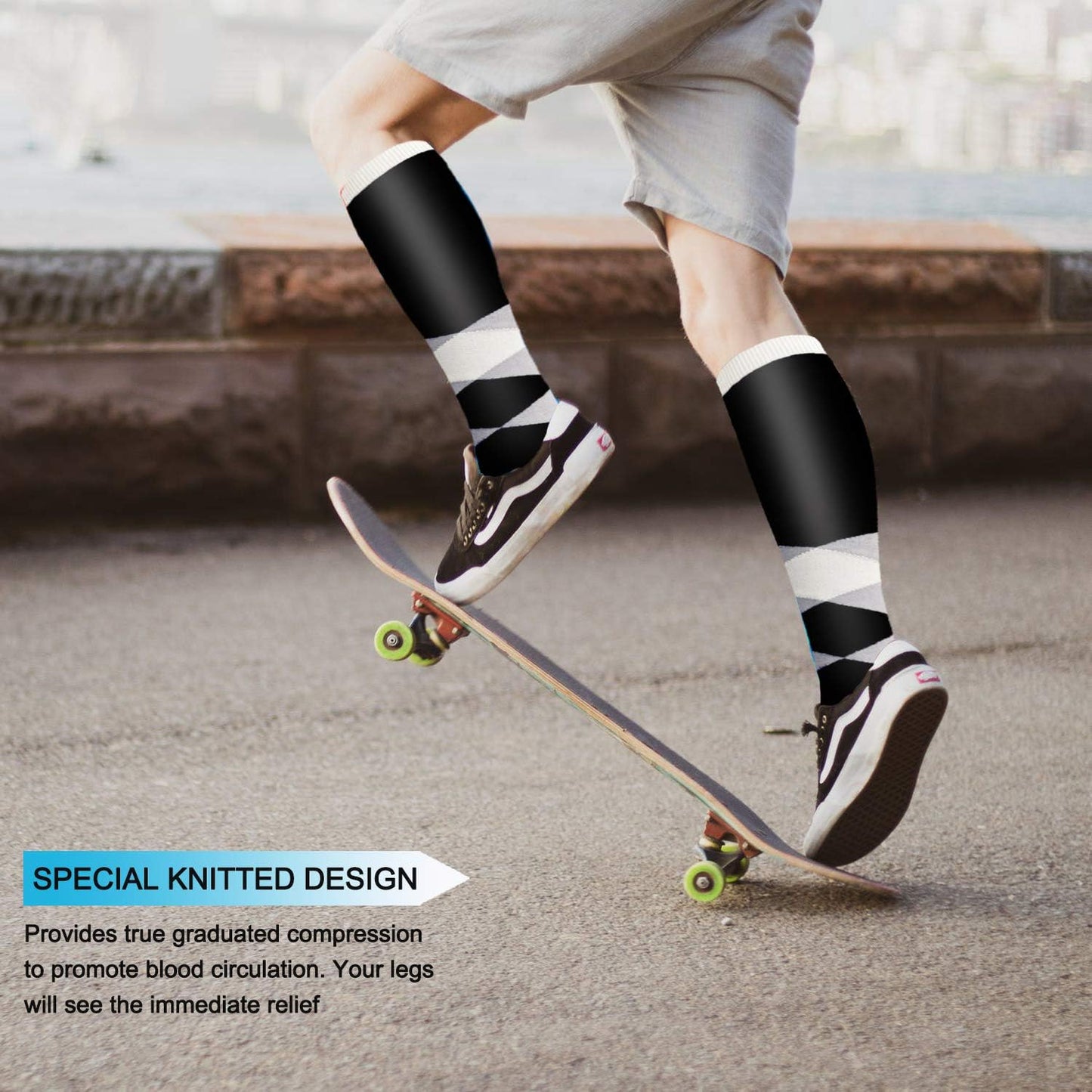 Compression Socks for Women and Men Circulation (3 Pairs) is Best Support for Running Athletic Cycling Hiking