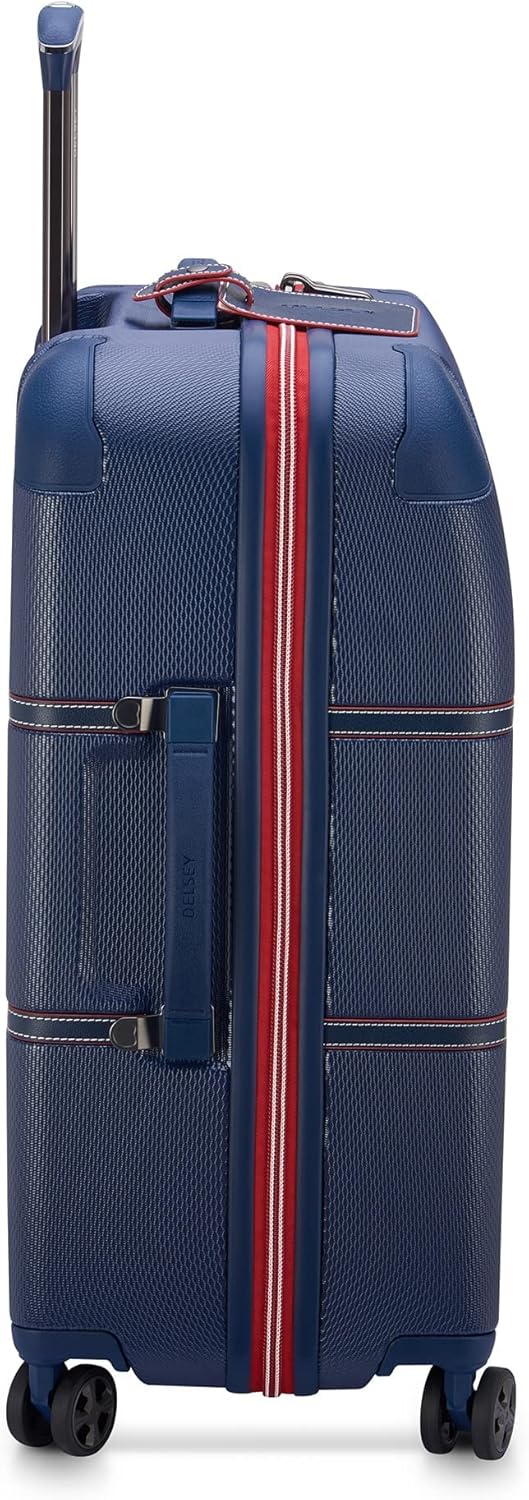 DELSEY PARIS Chatelet Air 2.0 Hardside Luggage with Spinner Wheels, Navy, Checked-Medium 24 Inch