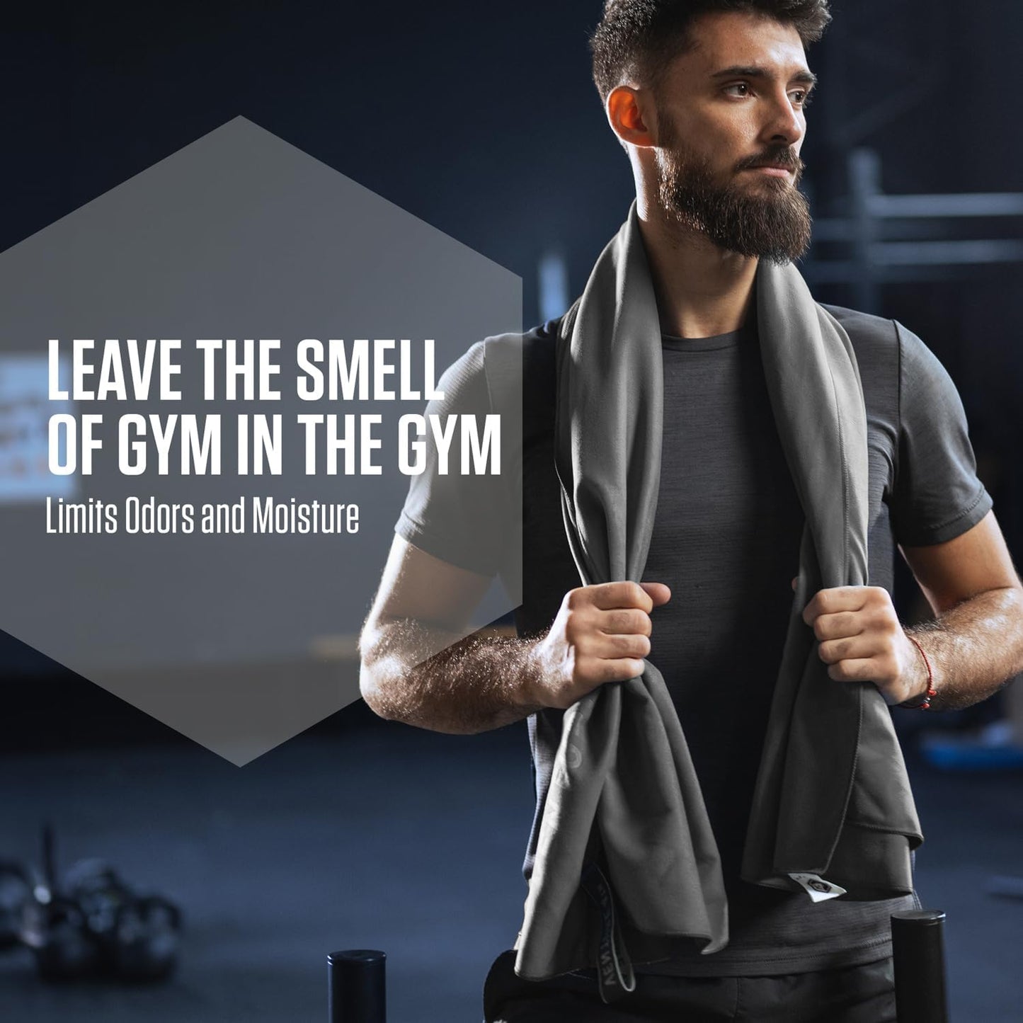 VENTURE 4TH Quick Dry Towel. Microfiber Travel Towel Ideal for Camping, Hiking, Backpacking, Gym. Lightweight & Fast Drying Travel Towels for Body. Compact & Easy to Pack - Charcoal Large