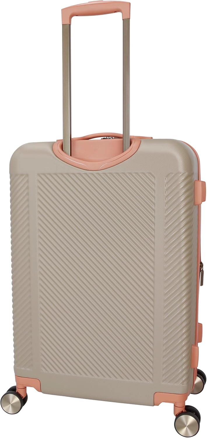 Dockers Spectra Hardside Expandable 8-Wheel Spinner Travel Carry On Luggage, Timberwolf, 24-Inch Checked