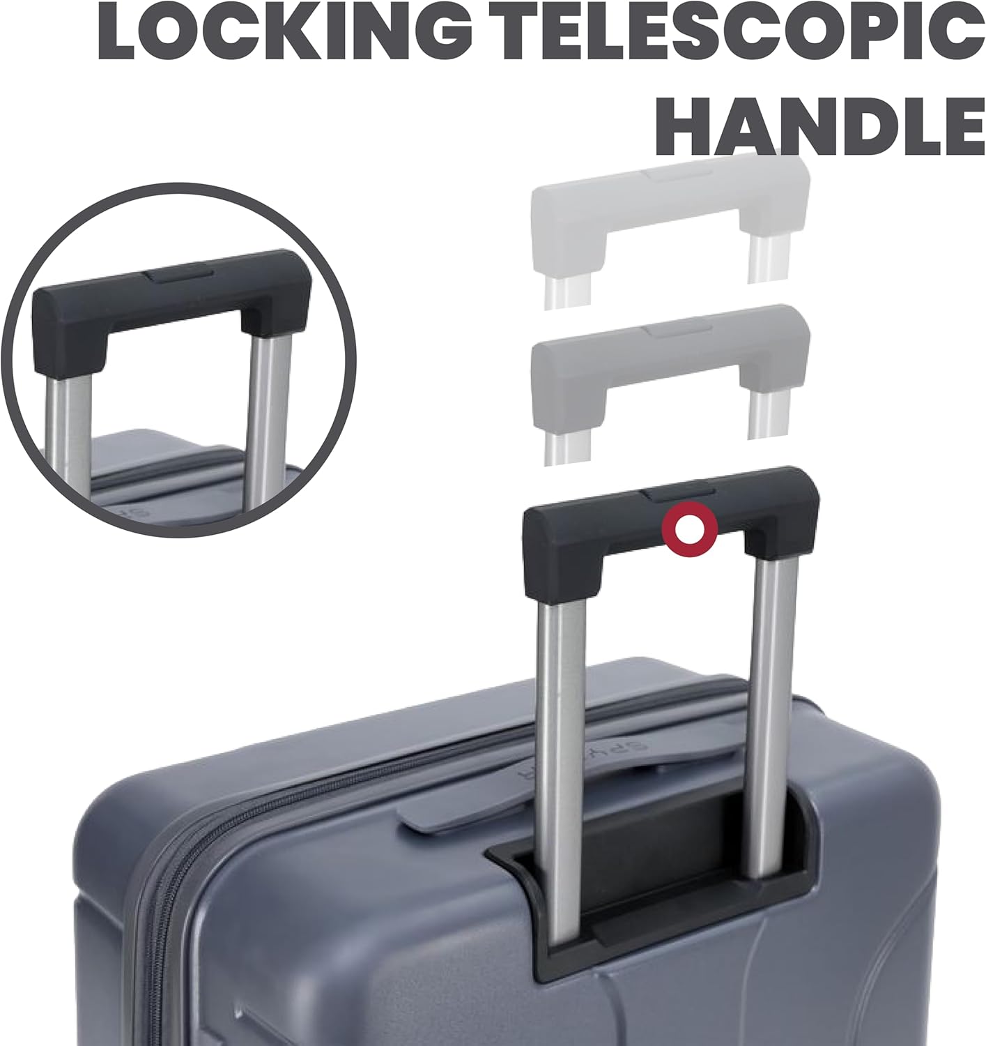 Spyder Carve 3 Piece Set with 360° Spinner Wheels, TSA Approved Lock, (20 Inch Carry On, 25 Inch Medium, 29 Inch Large) Gray