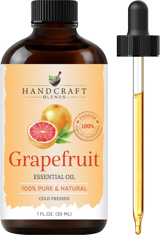 Handcraft Blends Grapefruit Essential Oil – 1 Fl Oz – 100% Pure and Natural – Premium Grade Essential Oil for Diffuser and Aromatherapy, Skin, Massage, Candle and Soap Making Fragrance